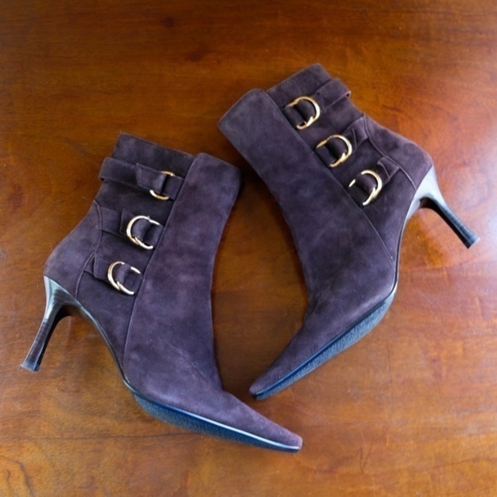 Valerie Stevens Jack Dark Brown Suede Heeled Boots